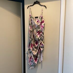 Cider Purple Pink Asymmetrical Sundress Spaghetti Strap Cocktail